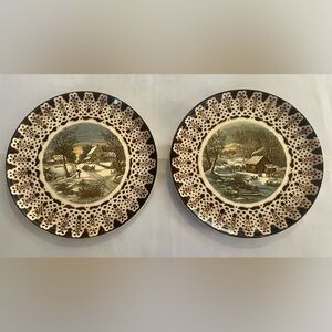 Decorative Winter Scene Plates